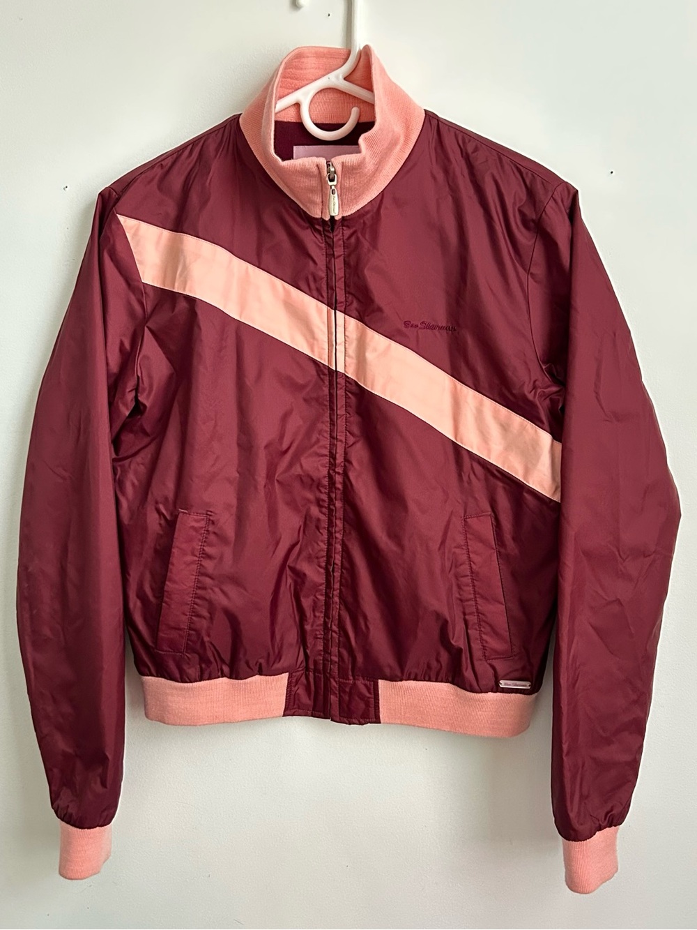 Ben Sherman Burgundy Jacket with Pink Diagonal Stripe